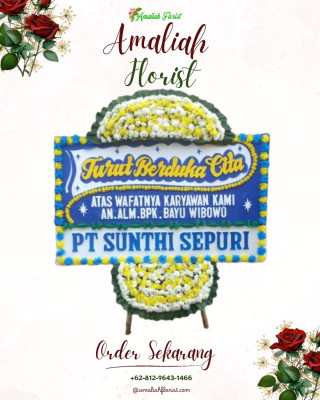 Papan Bunga Duka di Sumobito
